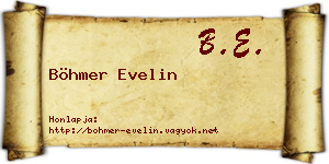 Böhmer Evelin névjegykártya
