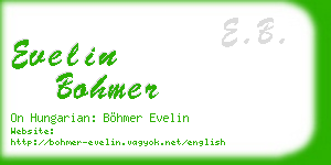 evelin bohmer business card
