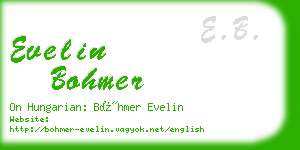 evelin bohmer business card